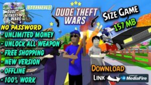 Dude Theft Wars Mod Apk (Uang dan Senjata Unlimited) Versi Terbaru