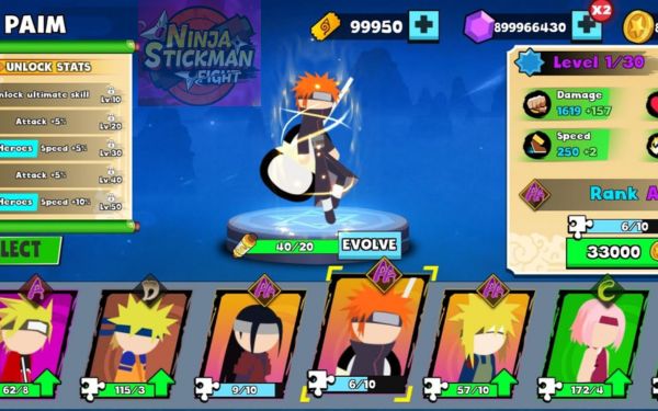 Fitur Menarik Pada Game Stickman Ninja Fight Mod Apk